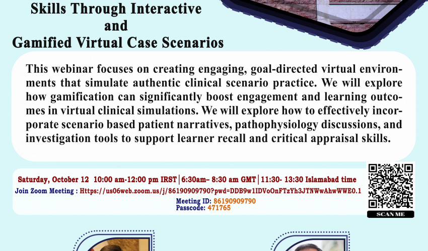 Webinar: Enhancing Clinical Reasoning Skills Through Interactive and Gamified Virtual Case