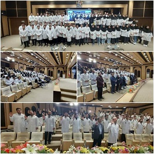 برگزاری جشن روپوش سفید دانشجویان پزشکی ورودی مهر ۹۹ دانشگاه
