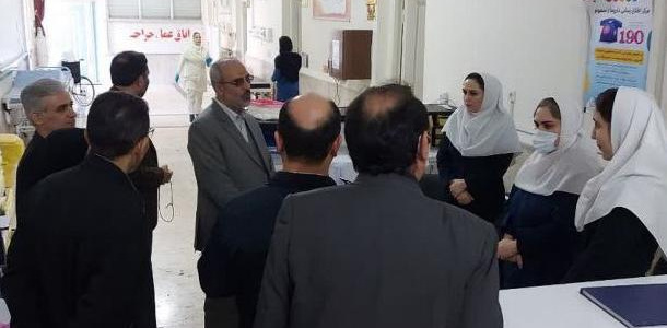 بازدید رئیس دانشگاه علوم پزشکی اردبیل از بیمارستان فاطمی