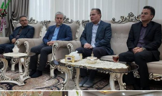 حضور رئیس دانشگاه علوم پزشکی اردبیل در منزل زنده یاد امیرحسین رحیمی